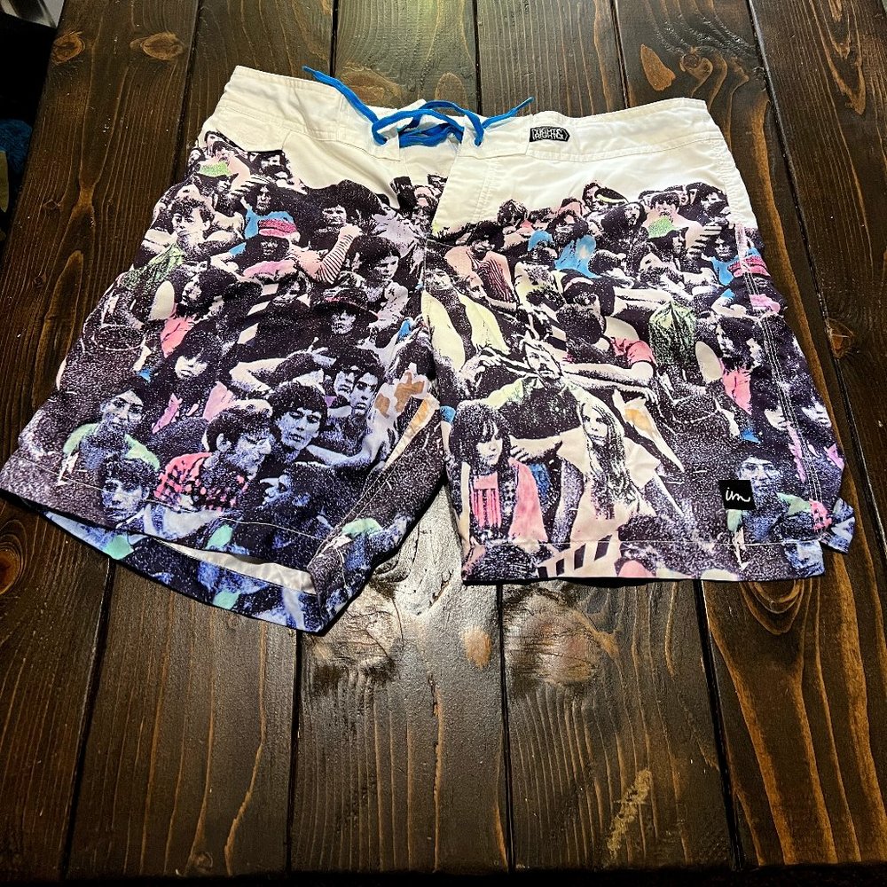 Men's Imperial Motion Listen Woodstock Concert Swim Board Short - Size 34